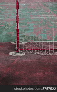     old abandoned street soccer goal sports equipment