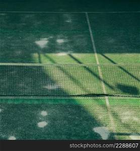 old abandoned tennis court