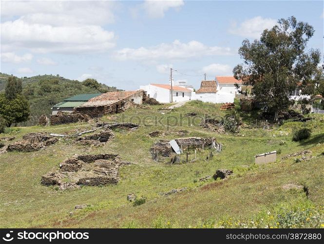 old abandoned town in the algarve portugal called revezes