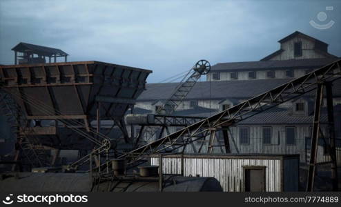 Old abandoned Welsh Coal Mine Pit Gear