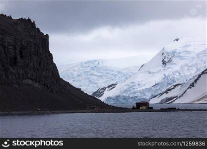 Old abandoned whaling station formerly in Antarctic Bay