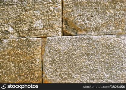 old, ancient brick wall for backgrounds and texture