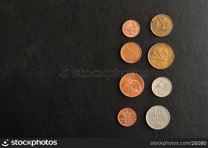 Old and new different South African coins