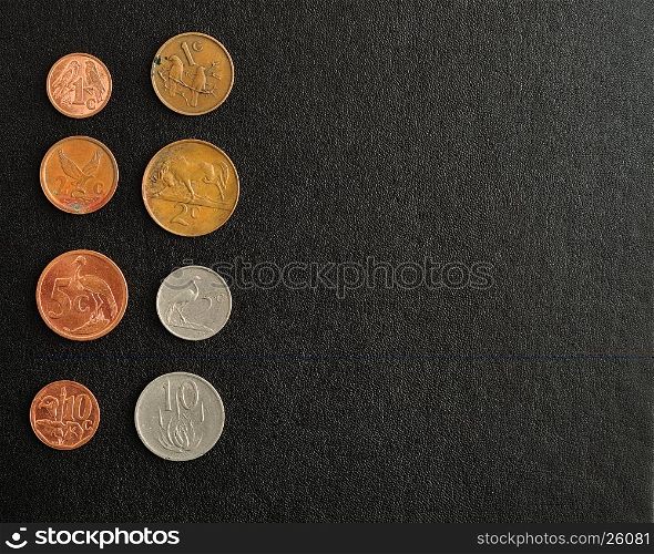 Old and new different South African coins