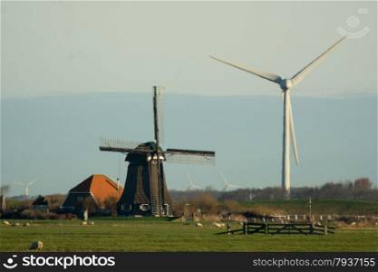 Old and new windmills