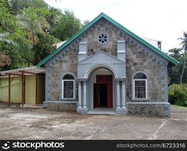 Old anglican church on the caribean island Dominica