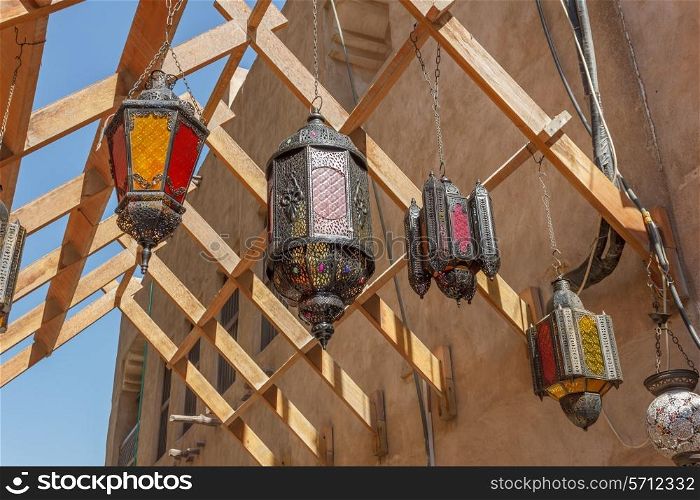 Old arabic metal streetlight