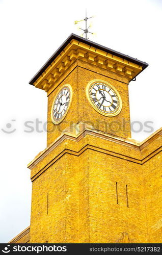 old architecture in london england windows and brick exterior wall