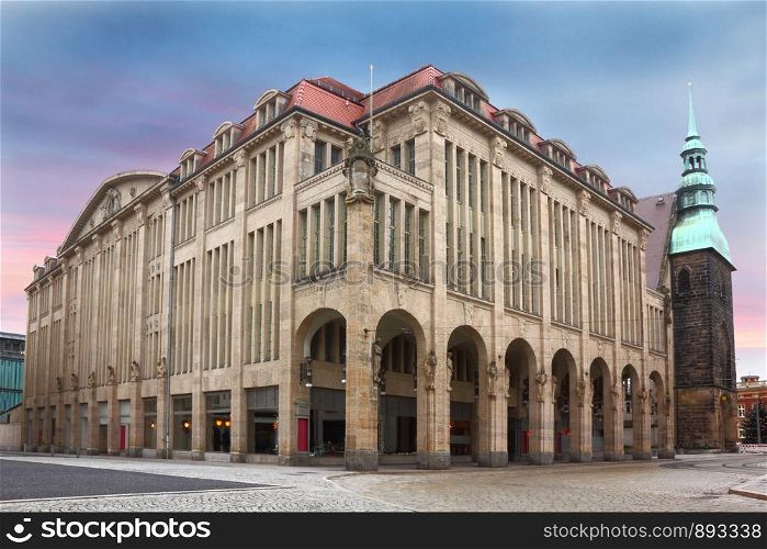 Old Art Nouveau style store building in Goerlitz Germany