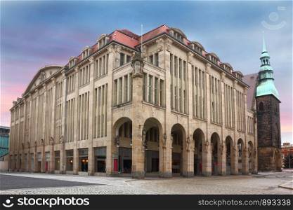 Old Art Nouveau style store building in Goerlitz Germany