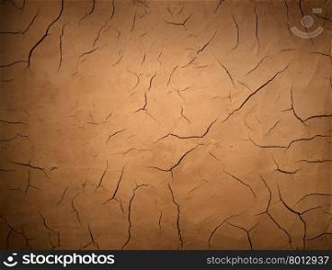 Old background made of clay with cracks