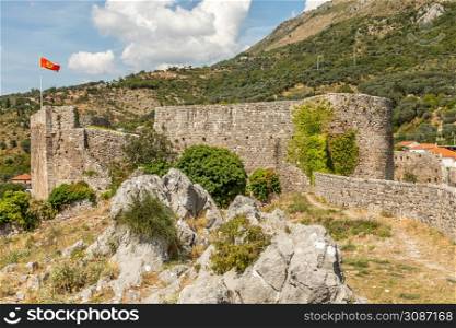 Old Bar fortress stone walls and citadel, Bar, Montenegro