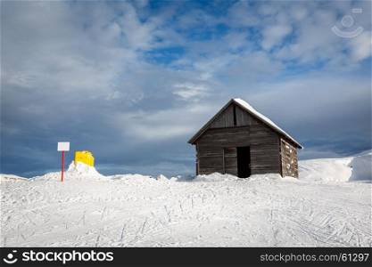 Old Barn in Madonna di Campiglio Ski Resort, Italian Alps, Italy