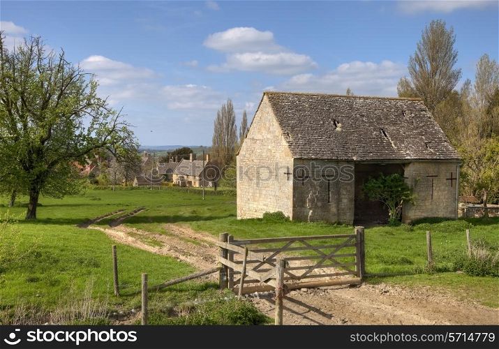 Old barn in the small village of Aston subedge near Chipping Campden, Gloucestershire, England.