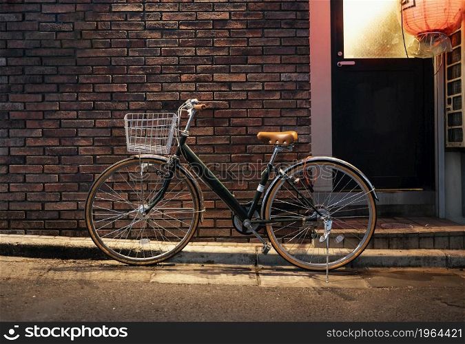 old bicycle with brown details. High resolution photo. old bicycle with brown details. High quality photo