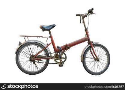 Old bicycle (with clipping path) isolated on white background