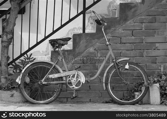 Old bike in the village