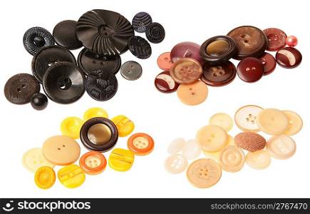 old black brown yellow white buttons