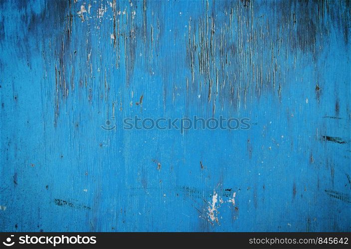 Old blue wooden background