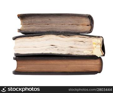 Old books, isolated on white