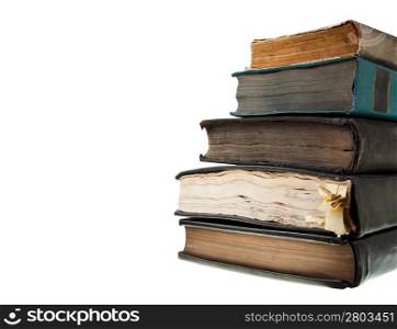 Old books, isolated on white
