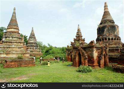 Old brick stupas in Inwa, Mandalay, Myanmar