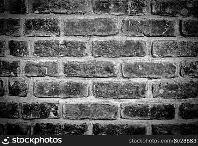 old brick wall black and white