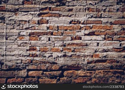 old brick wall texture and background with copy space.