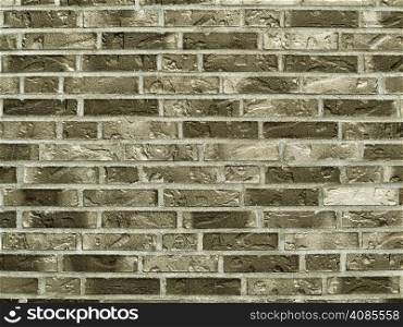 Old brick wall texture pattern grunge background sepia toned