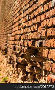 Old brick walls. Abstract texture of red brick wall