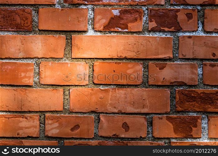Old brick walls. Abstract texture of red brick wall