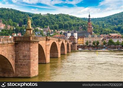 Old bridge in Heidelberg in a beautiful summer day, Germany