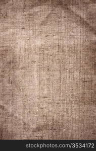 old brown canvas grunge texture as background