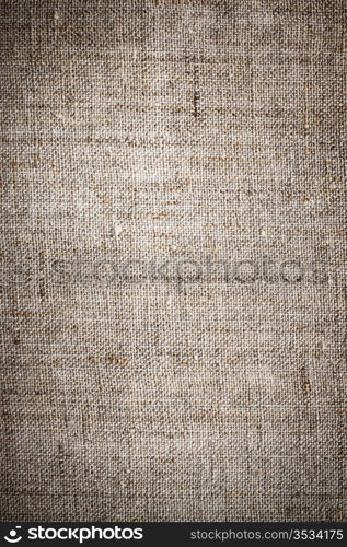old brown canvas grunge texture as background