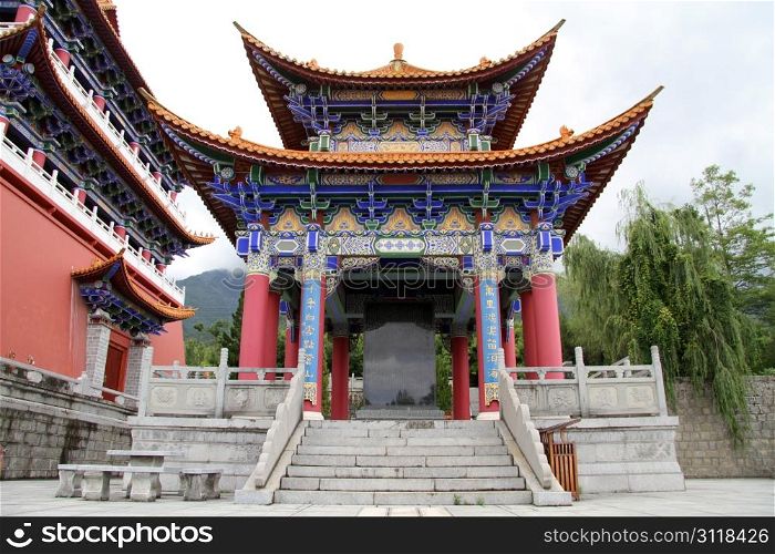 Old buddhist pagoda in ChongSheng monastery in Dali, China