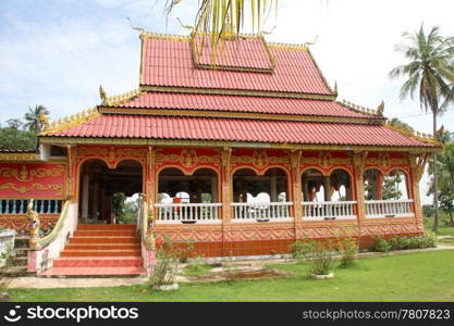 Old buddhist temple on the Don Khone island, Laos