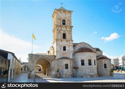 Old building of Saint Lazarus church at main touristic square, Larnaka,Cyprus