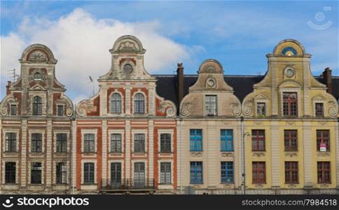 Old buildings around the Grand Place in the French Arras