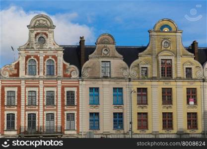 Old buildings around the Grand Place in the French Arras