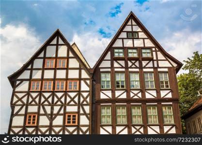 Old buildings in Erfurt in a beautiful summer day, Germany