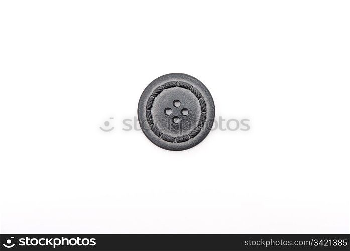 Old button isolated on white