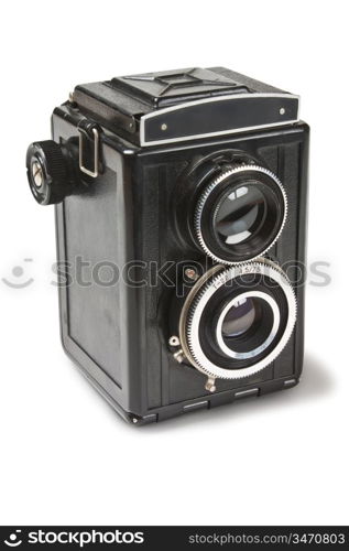 old camera isolated on white