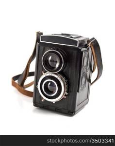 old camera isolated on white