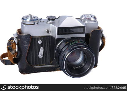 old camera isolated on white background (clipping path included)