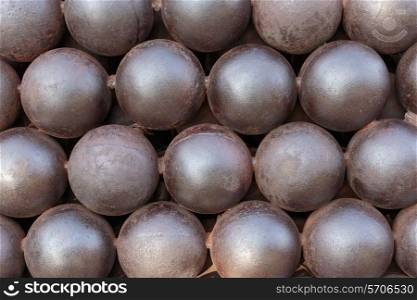 old cannonballs