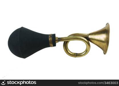old car horn isolated on a white background