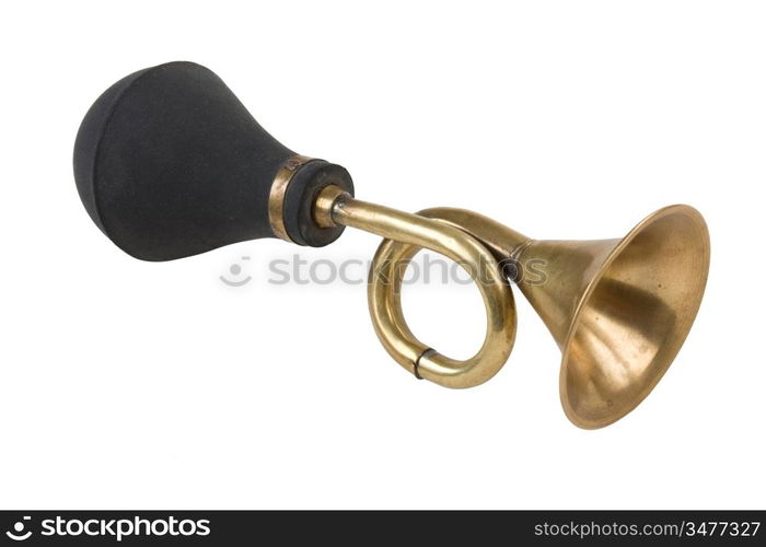 old car horn isolated on a white background