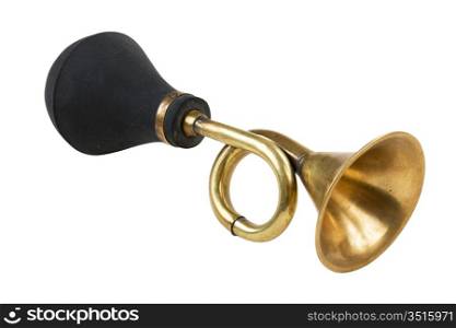 old car horn isolated on a white background