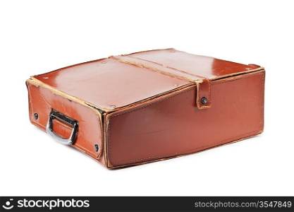 old case for the typewriter isolated on a white background