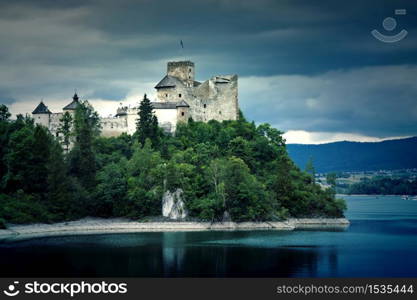 Old castle in the mountians. Castle in Niedzica, Poland.